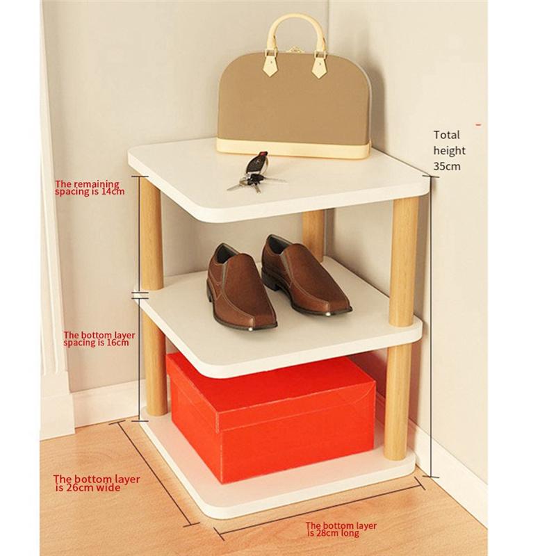 Good-1 PCS Space-Saving Shelf Tower Free Standing Entrance Without Tools To Assemble Warm White