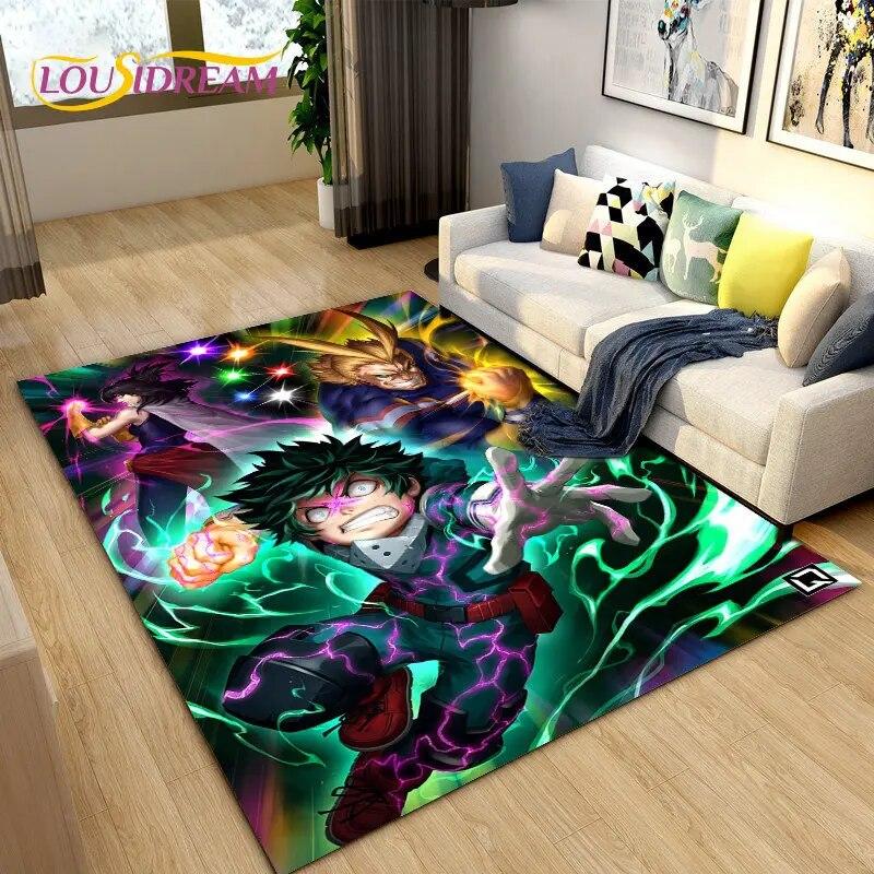 My Hero Academia, Japan Anime Area Rug,Carpets Rug for Living Room Bedroom Sofa Doormat Decoration,Kids Play Non-slip Floor Mat