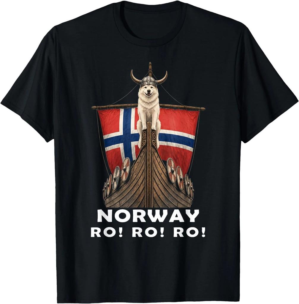 Norway Ro Norwegian Ship Dog Flag Men T-Shirt