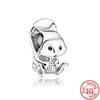 925 Copper Cute Animal Series Cat Dog Elephant Unicorn Bird Pendant Lucky Beads Fit Original Pantaro Charms Bracelet DIY Zircon
