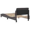 Dover  Bed Frame Grey 90 x 200 cm Faux Leather