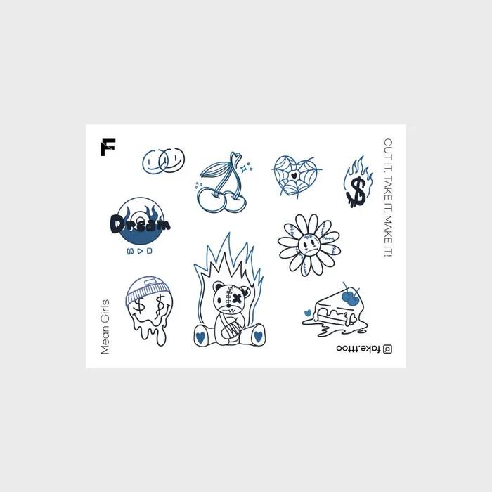 

Мечтательная наклейка-татуировка