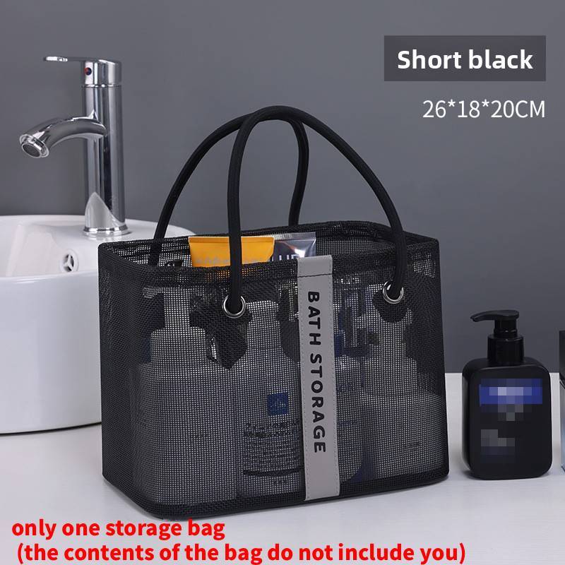 Mesh Travel Toiletry Bag With Large Capacity For Bathroom And Gym Use