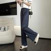 Women's High-Waist Plaid Wide-Leg Pants - Summer Slim Fit, Lightweight, Casual Drape Design