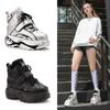 Sneakers Women Heel Platform  New 2025 Pumps Sneakers Female Heels Wedges Chunky Shoes for Women Luxury High Quality Women Shoes