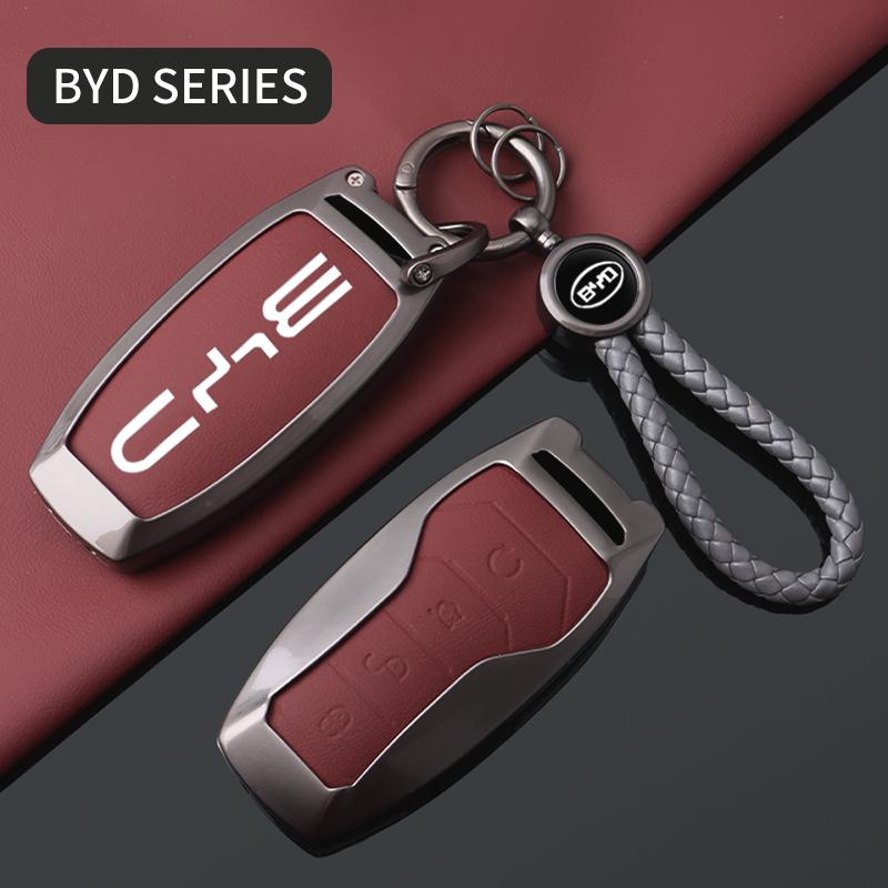 Alloy Car Key Case Cover Holder for BYD Second Song Pro Tang Dm QIn PLUS MAX Yuan Generation Atto 3 Han EV Dolphin Accessories