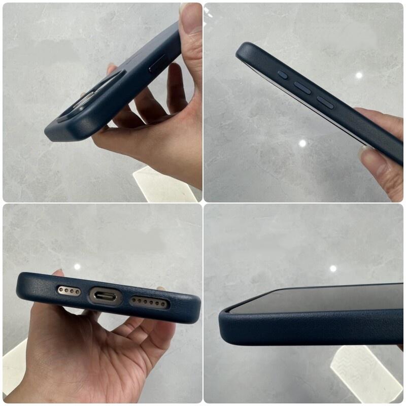 Official 1:1 Leather Case for IPhone15 Pro Max 15 Pro15 Case for Magsafe Wireless Charging with Camera Button Phone Leather Case
