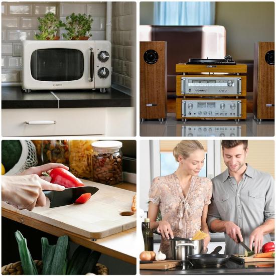 PATIKIL Cutting Board Feet, 16 Pack Round Rubber Feet Bumpers Non Slip Bumper Pads with Stainless Steel Screws for Furniture Chairs Desks Electronics