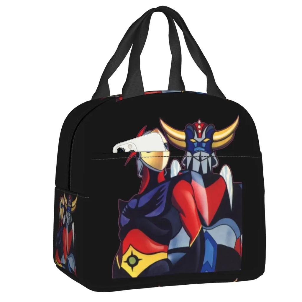 Goldorak Grendizer Actarus Isolierte Lunchtasche für Picknick UFO Roboter Goldrake Auslaufsicher Thermokühltasche Bento Box Frauen Kinder