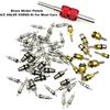 58 Pieces Valve Air Conditioning Valve Core R12 R134A R410 Automotive A/C Valve Stem Cores Brass Valve Cores Refrigeration Tire Valve Stem Cores for