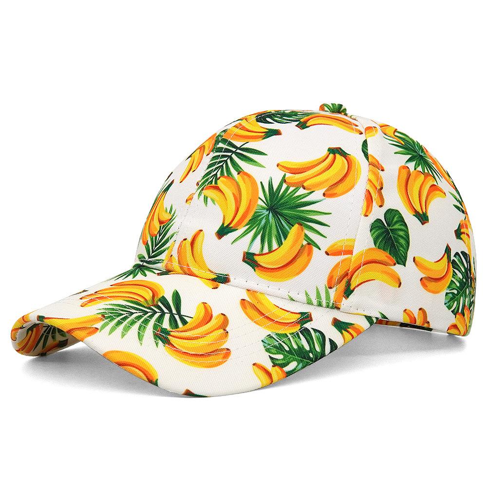 COKK Baseball Cap Women Cute Fruit Printed Sun Hat Adjustable Sunshade Summer Hats For Women Outdoor Casual New