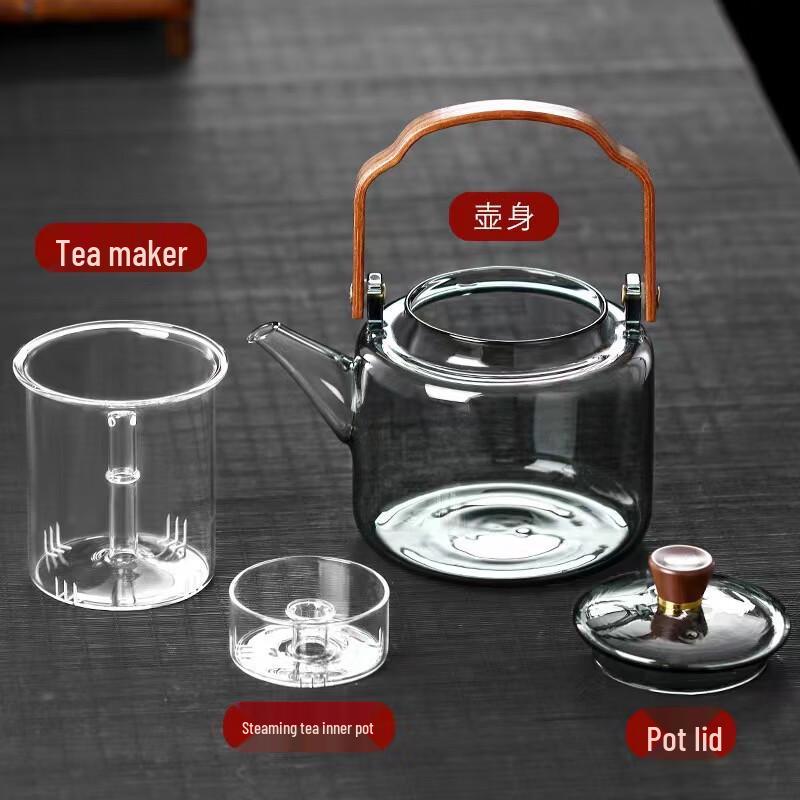 GOWKE 1000ml High-Temperature Glass Teapot