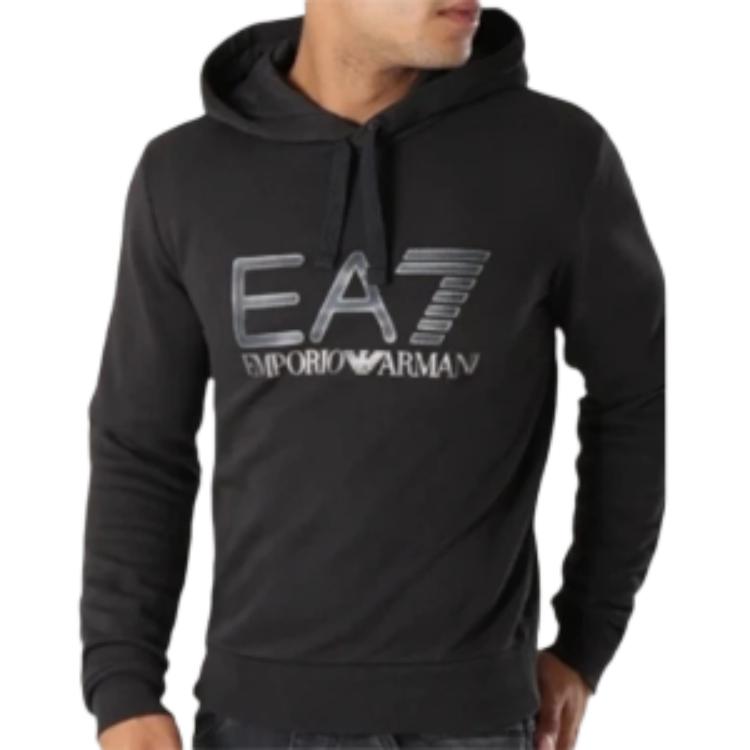 Emporio Armani Hooded Sports Sweatshirt Men Sweatshirts Black 6ZPM44-PJ07Z-1200