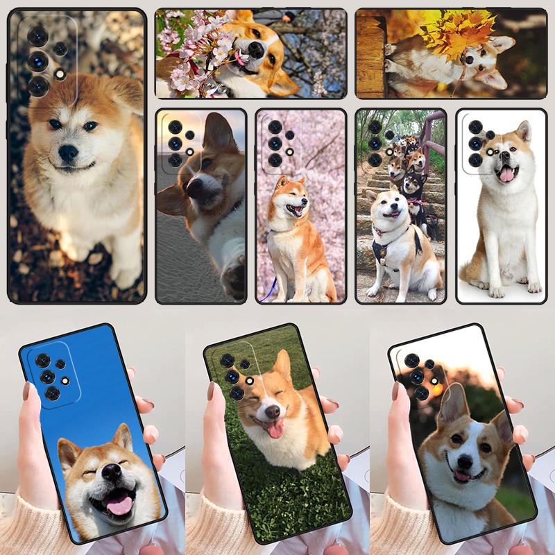 Funny cute dog Akita phone case For Samsung Galaxy A42 A31 A40 A51 A71 A32 A80 A91 A52 A72 A73 A20e A21S A50 A70 A11 A12 Cover