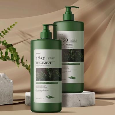 1+1 Merhent Tea Tree Rosemary Large Size Treatment 1500ml Rinse Conditioner Hair Pack Protein Contains