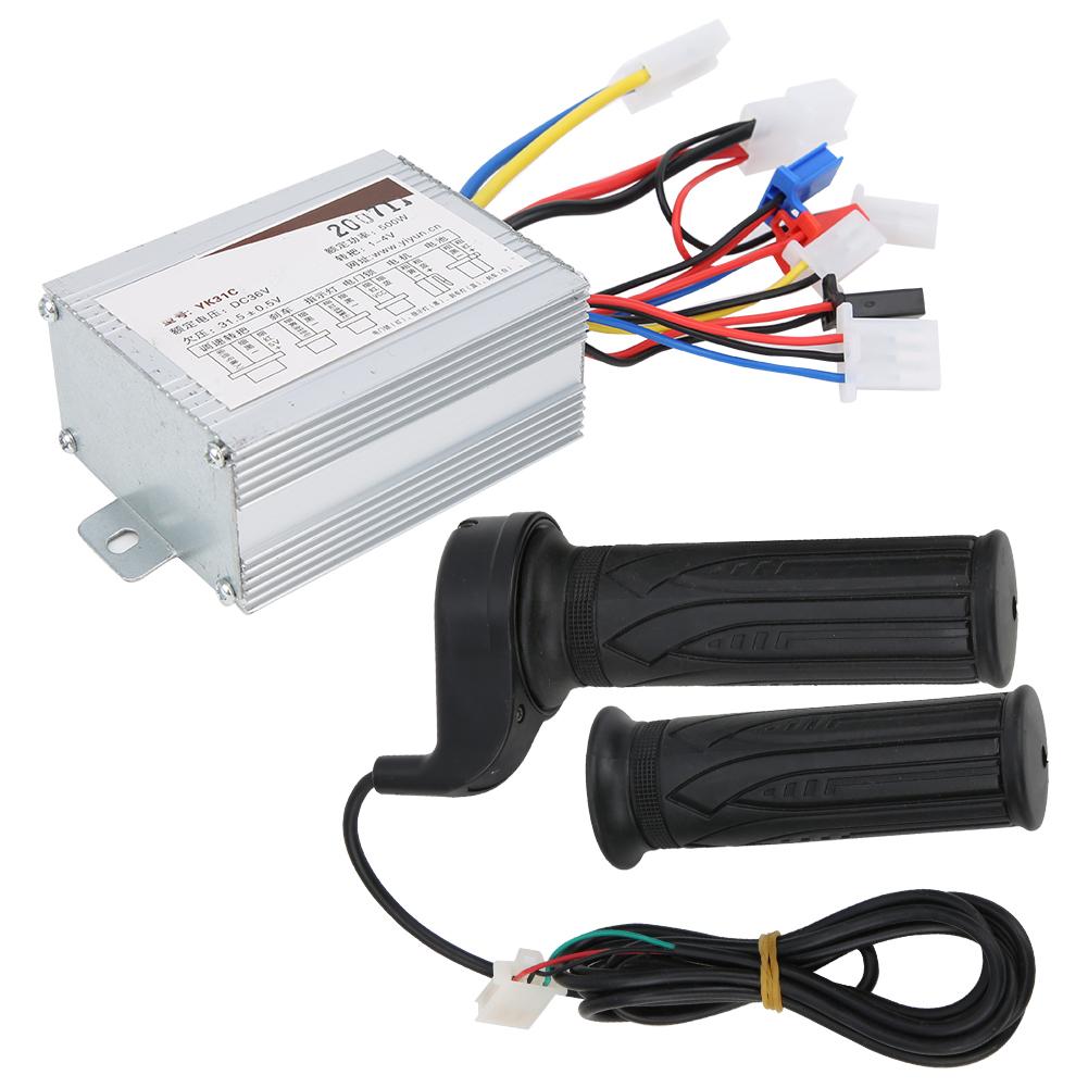36V 500W Controller Throttle Grip Handlebar Kit Electric Bicycle Scooter Accessory