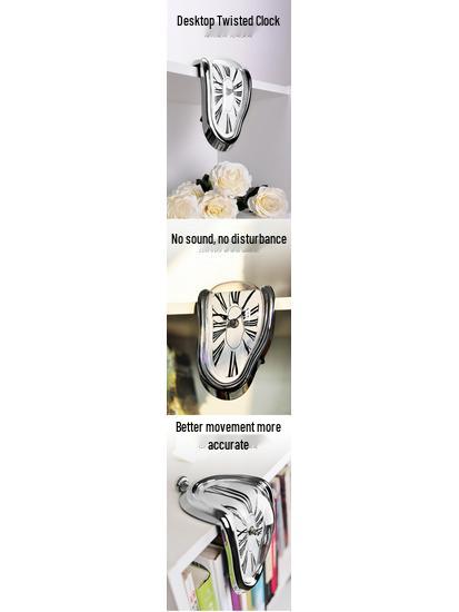 Retro Minimalist Distorted Roman Numeral Wall Clock - Silent Clock for Home, Bedroom & Living Room