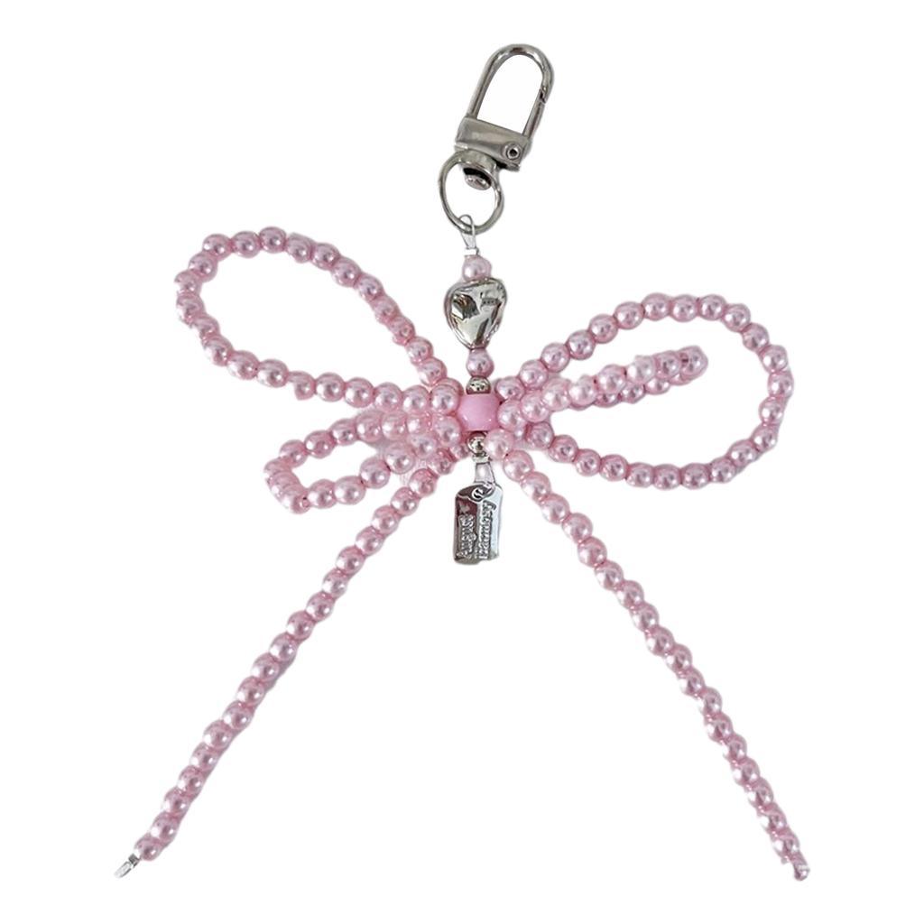 Stylish Bowknot Phone Charm Multifuntional Keyrings Bag Decor Fashion Key Pendant Suitable for Daily and Party Use