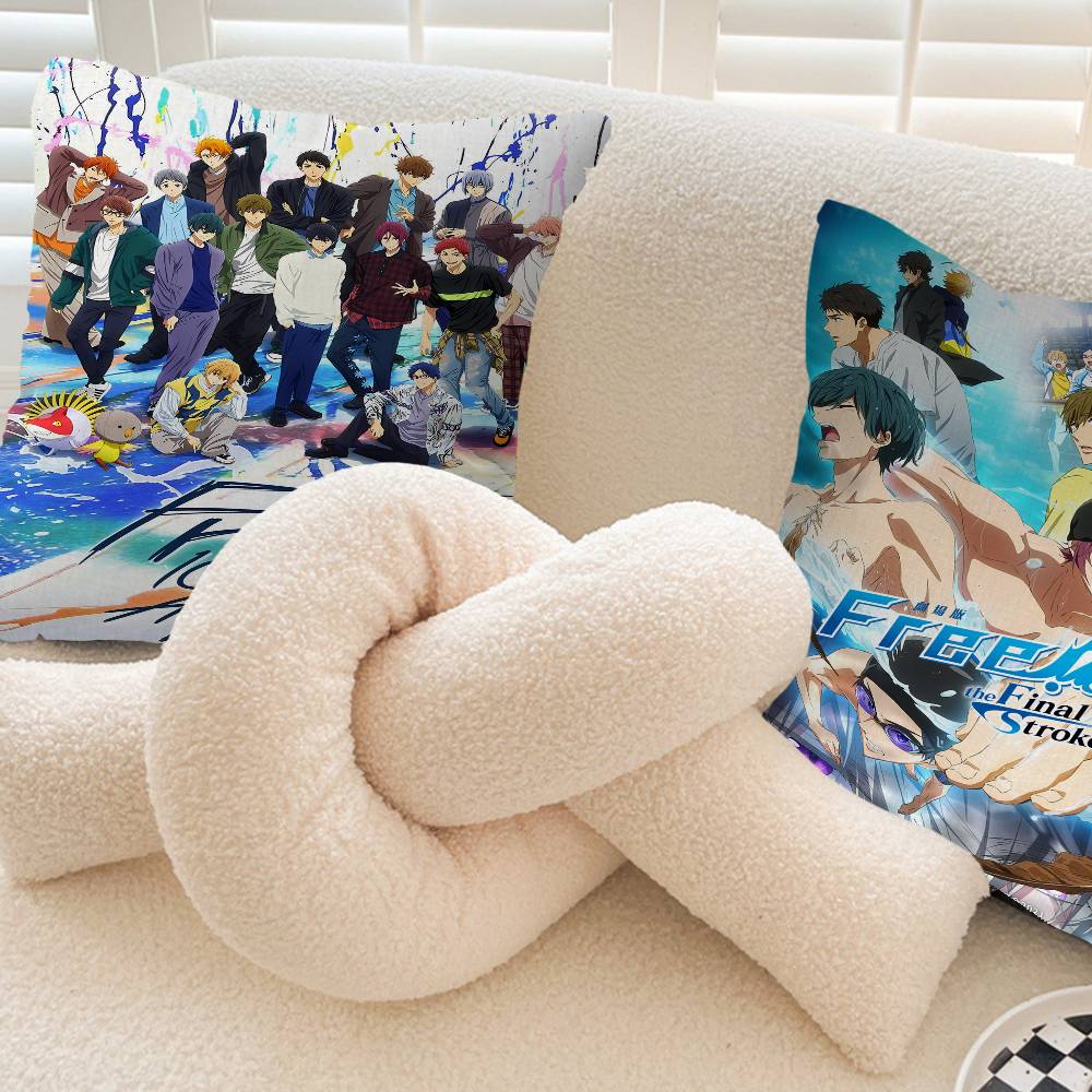 Free Anime Pillow Cover for Bedroom Room and Living Room Sofa Decorative Cushion Cover