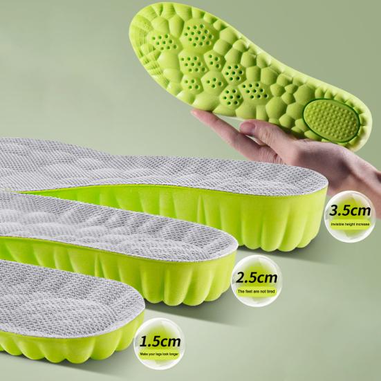 Yousheng 1 Pair Breathable Insoles Moisture-Absorbing Shock Absorbing U-Heel Support Sports Shoes Inserts Comfortable Walking Shoe Insoles