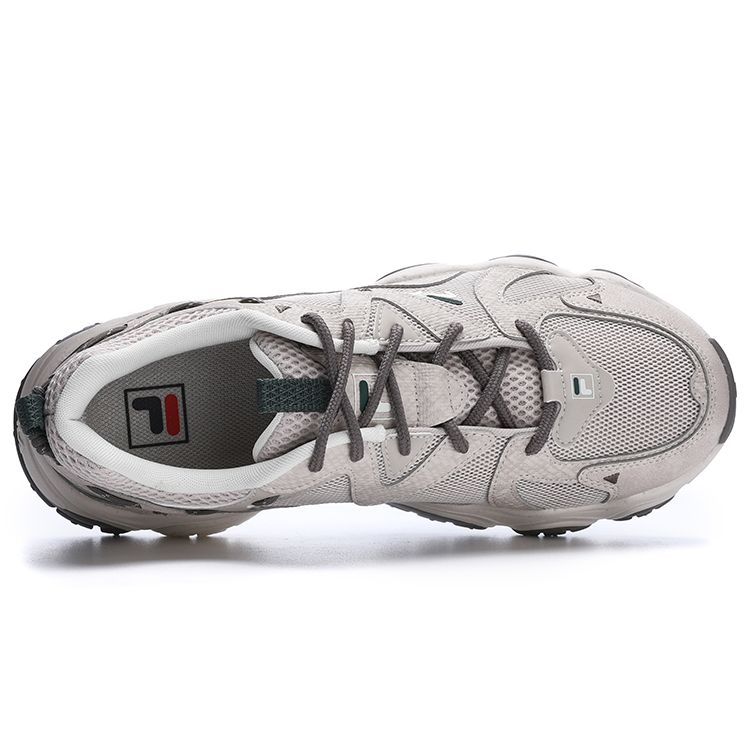 Fila Cat Paw Fabric Synthetic Leather 4.0 Sports Round Toe Lace-Up Low-Top Casual Shoes Men Casual Shoes Gray F12M322107FGM