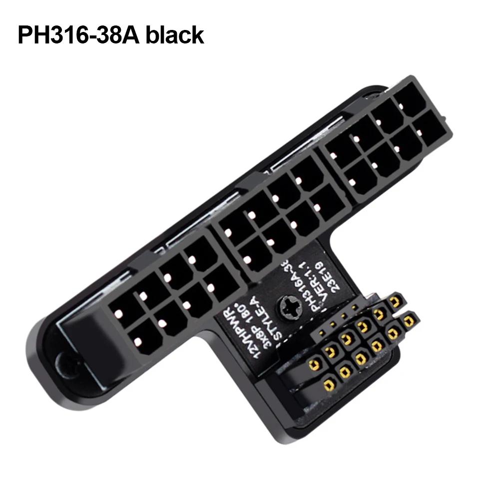 Adattatore Cavo Alimentazione Scheda Grafica PCIE ATX3.0 Connettore Angolato a 180 Gradi 12+4Pin Connettore di Alimentazione GPU 12VHPWR 600W
