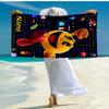 Custom Name Ultra-Soft Beach Towel with Pac-Man Theme,Ideal for Pool - Camping, Diving - Perfect Travel Essential, Vibrant Beach Towel.