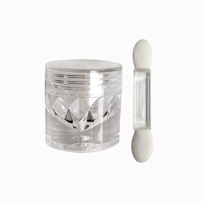 Aurora Nail Art Powder: Upgraded Crystal Coating with White Magic Mirror Effect for Easy Application and Super Bright Silver Finish.