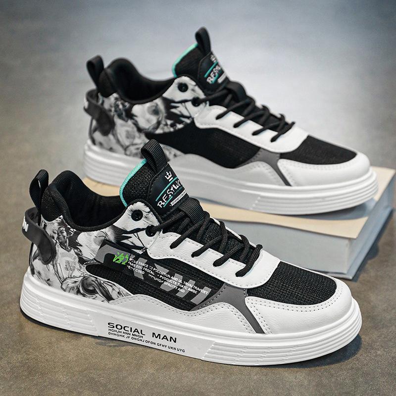 

22 new autumn and spring sports and leisure trendy shoes student running platform shoes daddy trendy shoes 44 чёрный