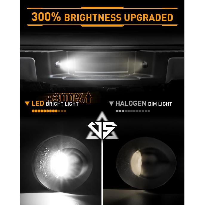 LESAUCE LED License Plate Lights Tag Lights for Ford F150 F250 F350 Super Duty Ranger Pickup Explorer Bronco Excursion Expedition Rear Bumper Bright