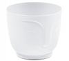 White Plastic Flower Pot Atena 14.3x16.5 Cm