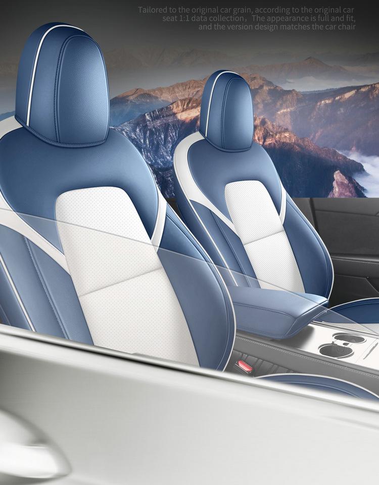 Προσαρμοσμένο Δερμάτινο Κάλυμμα Καθίσματος για Tesla Model 3 2019-2022 - Πλήρης Κάλυψη, Προσαρμοσμένη Εφαρμογή