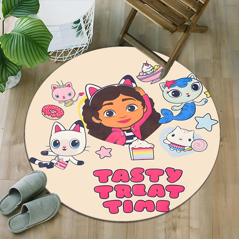 1pc Gaby's Bubble House1 Print Round Carpet Chair Round Carpet Suitable for Bedroom Living Room Home Decorative Carpet