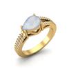 925 Sterling Silver Gold Vemreil 2.00 Cts Pear Shape Natural Moonstone Split Shank Wedding Women Ring