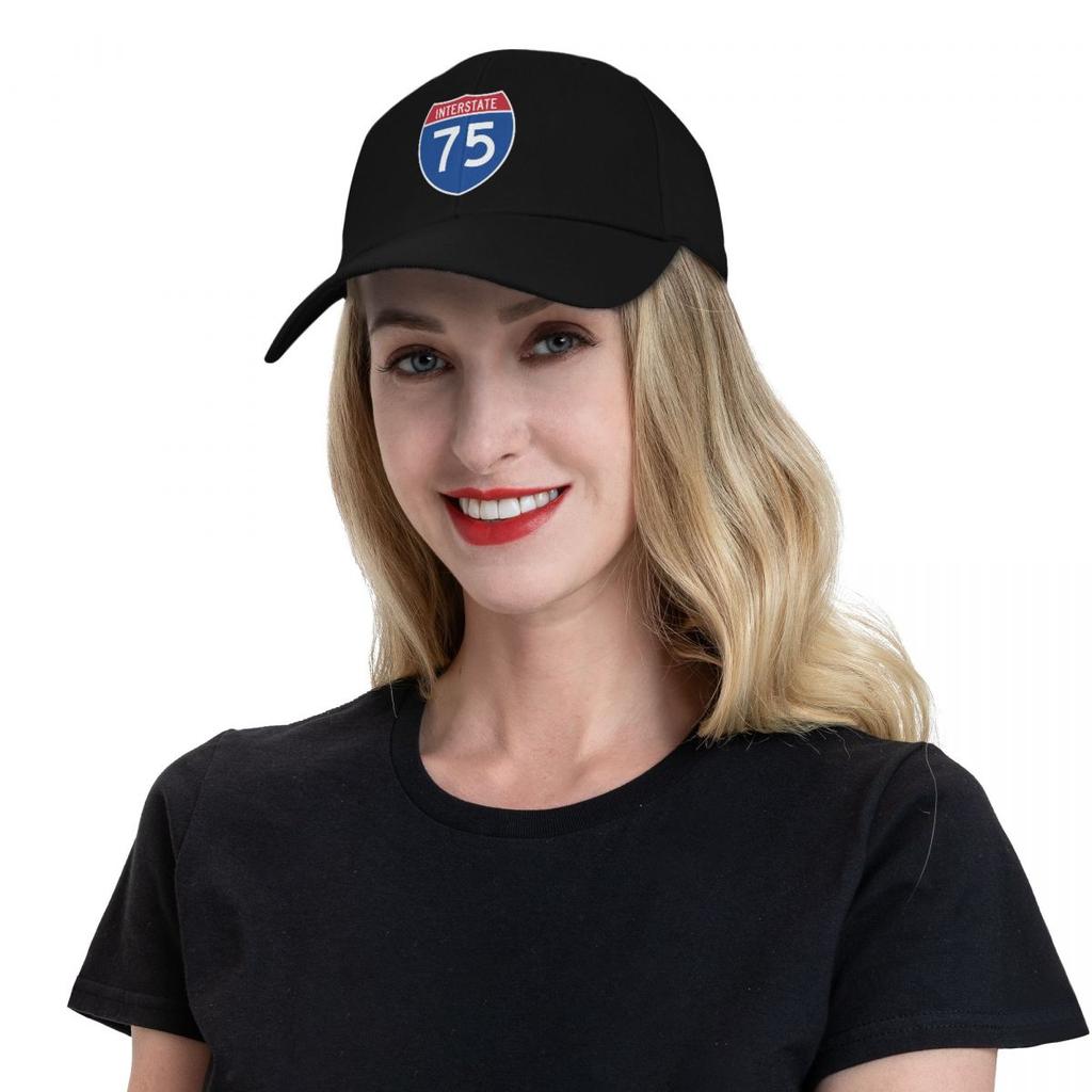 I-75 Interstate Sign Baseball Cap designer cap derby hat Horse Hat Women Men's