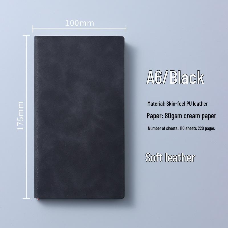 Custom Portable A6 PU Leather Notebook with Logo Printing – Thick, High-Value, Compact Design