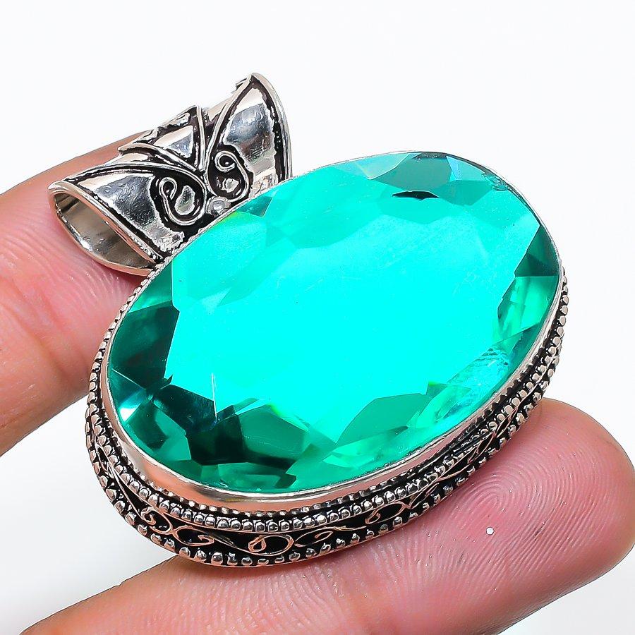 Natural Chrome Diopside Gemstone 925 Sterling Silver Jewelry Pendant 1.58  AP-14316