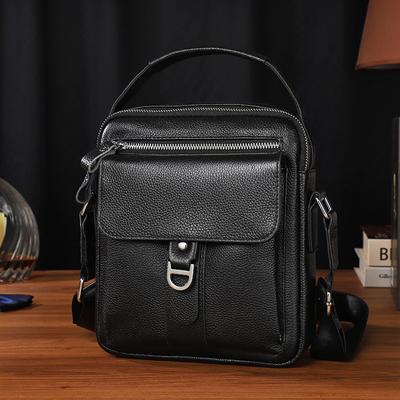 Men's Crossbody Bag Genuine Leather Shoulder Bag Business Casual Light Luxury Layer Cowhide Lightweight Men's Backpack