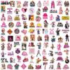 1050 100PCS Cartoon Female Safety Helmet Stickers Aesthetic Decals Toy Guitar Bicycle Laptop Luggage Car Graffiti Kids Sticker