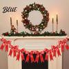 Valentine Day Backdrop Hanging Bunting Bow Pre-Strung Garland Decor 6.7FT Satin Ribbon Banner Decorations Photo Props for Birthday Baby