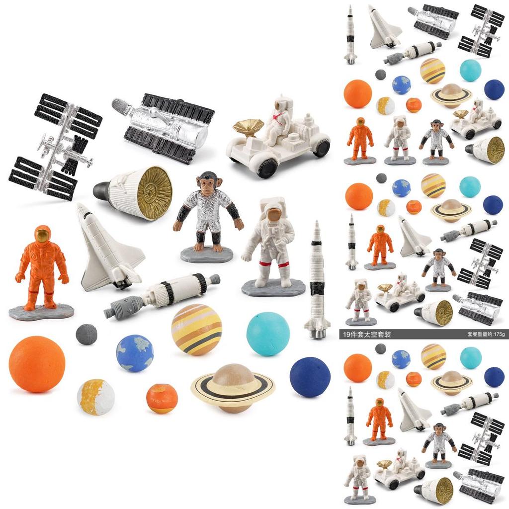Space Rocket Satellite Model Set With Pvc Material For Kids Educational Science Toys