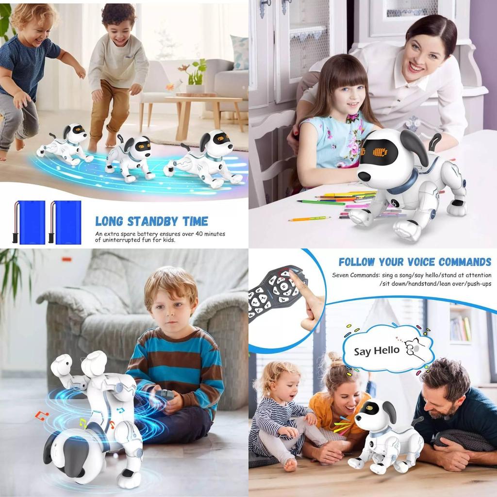 Innovative Remote Control Programming Trick Dog Interactive Robot Toy For Kids