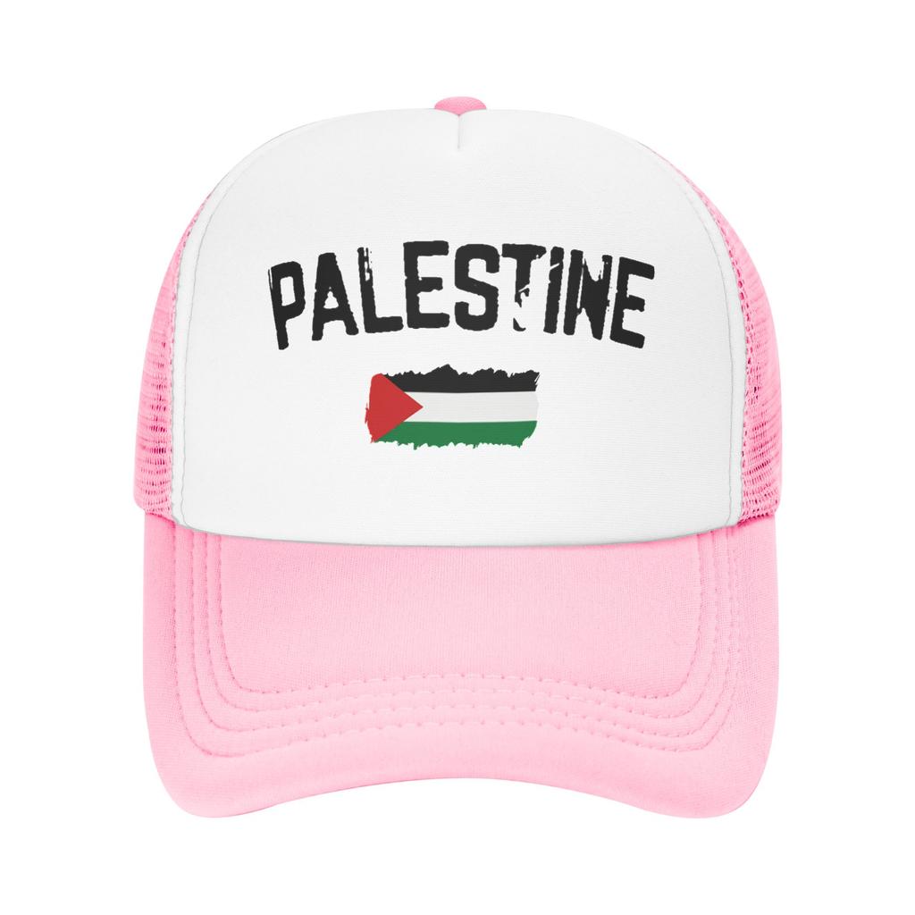 Palestine Flag  Mesh Baseball Caps Adult Fashion Sun Hat  Hat Adjustable Summer Trucker Hat