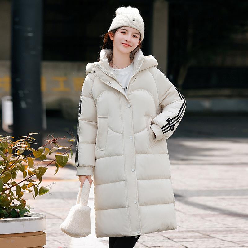Dongdaemun winter new cotton-padded clothes women's medium and long versatile thickened warm hooded college style jacket tide