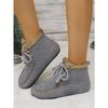 Lace-up Fleece Snow Boots 2025 Winter New Plus-size Warm Cotton Shoes for Women