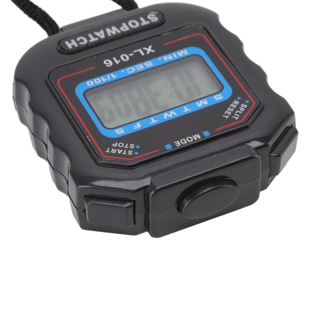 Electronic Stopwatch Single Row 2 Display Sports Stopwatch Timer Athletic Contest Clock Stopwatch with  13 Button Battery XL 016