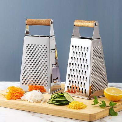 Vegetables Slicer Multifunctional 4 Sided Blades Vertical Wooden Handle Sharp Labor-saving