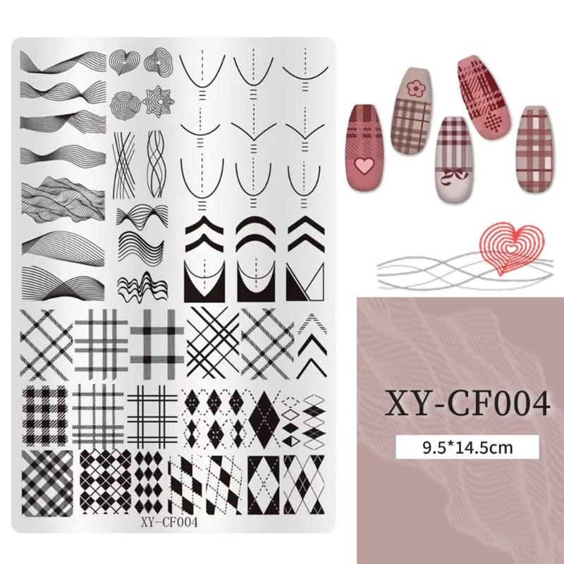 Nail Stamp Plate Nail Art Templates Heart Flower Nail Art Plates for DIY Nail Art Decorations Nails Art Stamping Plates