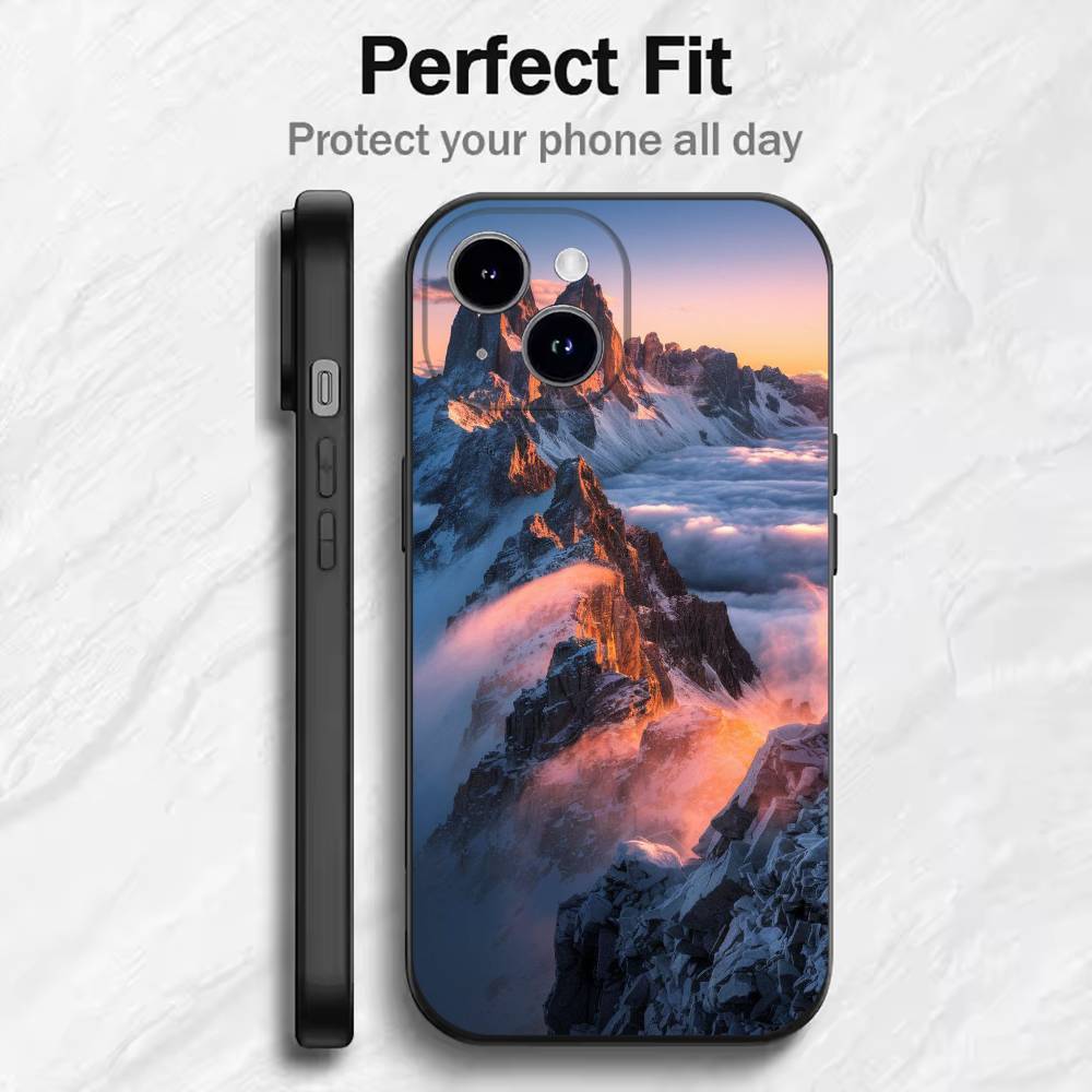 Sacred Mount Everest   Phone Case For 17 16 15 14 13 12 11 Mini XS XR X 6S 6 Pro Max Plus Black Soft Cover