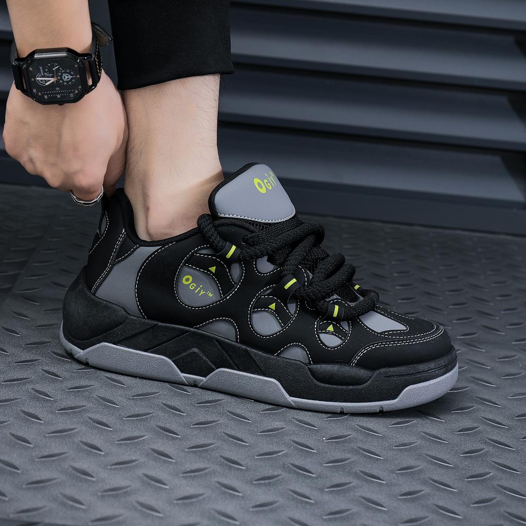 Fashion Men's Sneakers 2025 Spring Autumn New Fashion Outdoor Non Slip Running Shoes Comfortable Cross Tied Height Increase Casual Flats